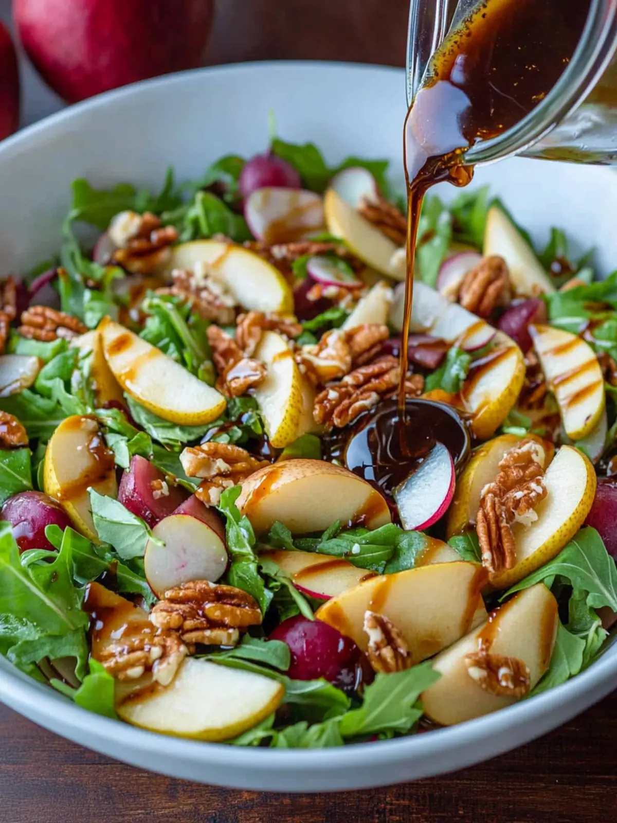 Easy Autumn Pear Salad with Balsamic Vinaigrette